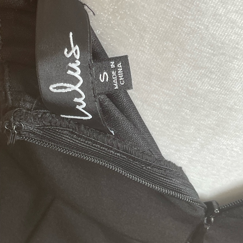 Lulu's Black Strapless Asymmetrical Bodycon Dress - Picture 6 of 6